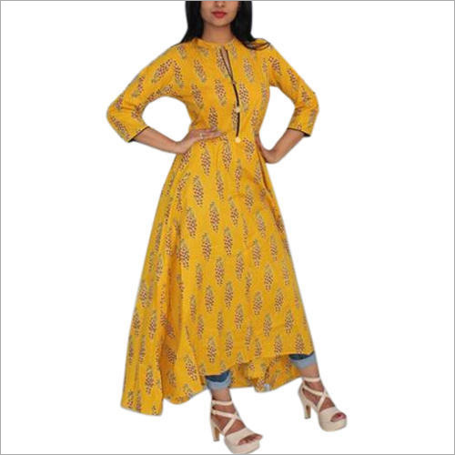 Ladies Stand Collar Party Wear Kurti