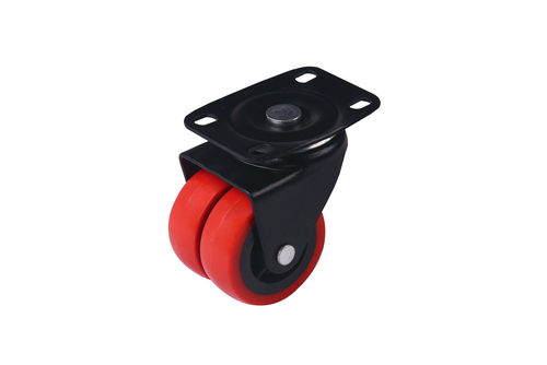 Double Wheel Puff Castor (Plate) (P.Co)