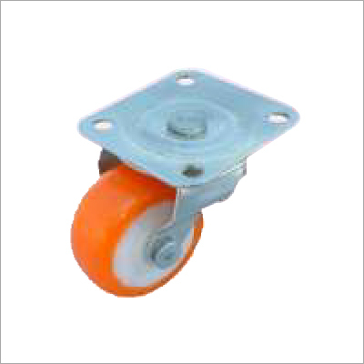 Puff Wheel Castor (P.U) (Nickel)
