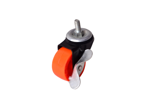 Single Wheel Caster - Color: Orange