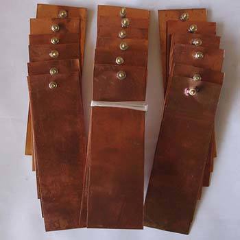Copper plates with terminal Copper plates with terminal