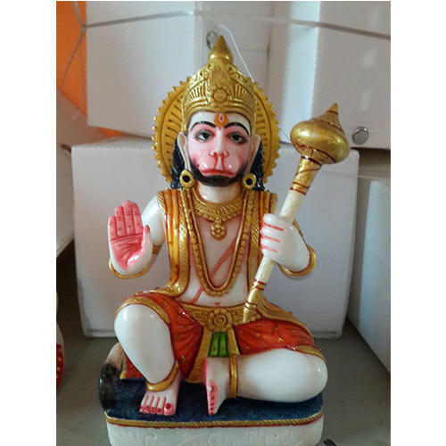 Multi Color Fiber Hanuman Statue
