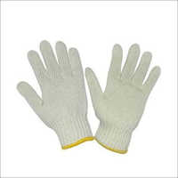 White Knitted Hand Gloves
