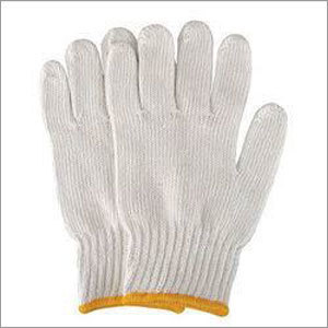 White Cotton Knitted Hand Gloves