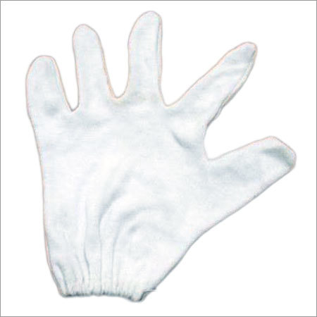 White Hosiery Hand Gloves