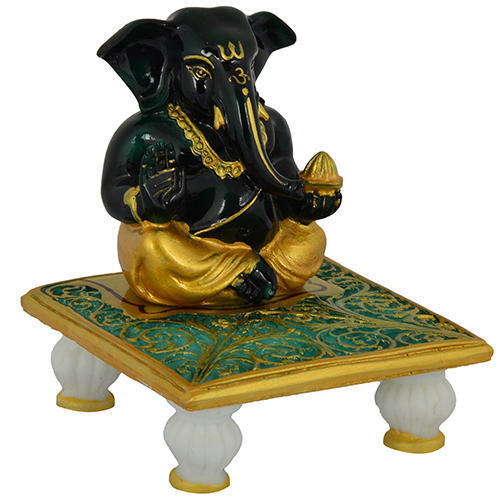 Black Fiber Ganesh Statue
