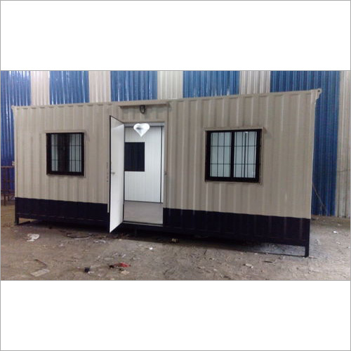 Steel Portable Cabin - Steel Construction, 1.2 mm Sheet Thickness, 18 mm Flooring, 8 mm False Ceiling | Durable Structure, Customizable Sizes, Weather Resistance, Easy Assembly, Secure Locking