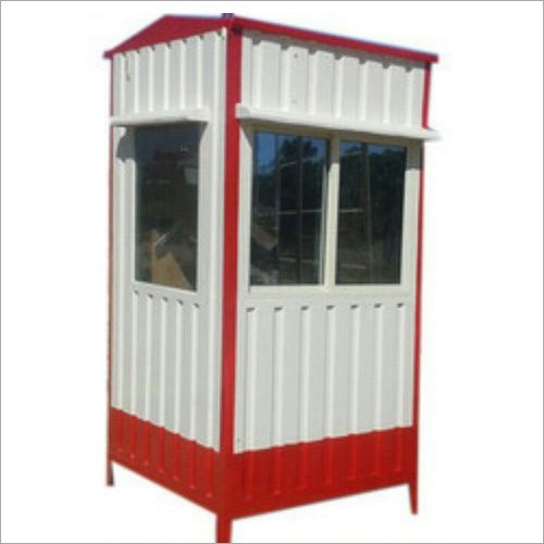 MS Toll Booths Security Cabin - Mild Steel, Variable Dimensions, Red Color | Customizable Sizes, Durable, Easy Transport, Weatherproof, Prefab Design