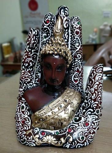 Hand Painted Resin Palm Buddha Hand Painted Resin Palm Buddha