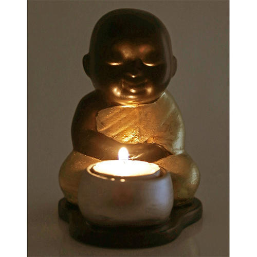 Brown Golden Baby Buddha T-Light Holders
