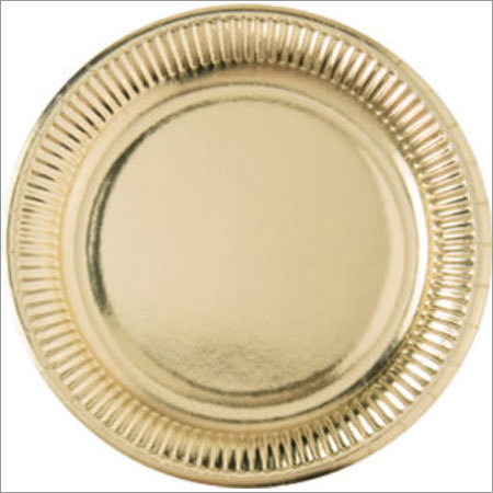 Paper Plate - Paper Material, 0.1-10 Grams, Golden Color | Digital Printing