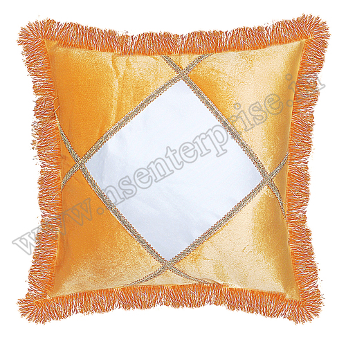 SUBLIMATION PILLOW - Satin Cover, Square Shape, Orange Color | Perfect for Sublimation Printing with High-Quality Paper and Ink