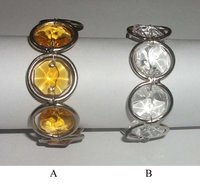 Clear White Beaded Napkin Rings