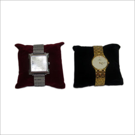 Suade Velvet Pillow Watch Display