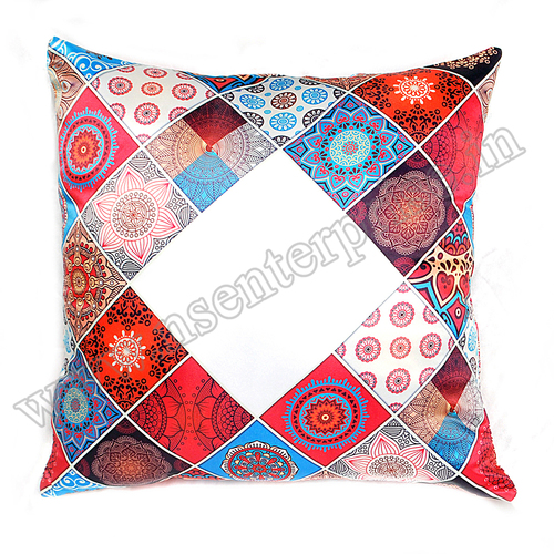 SUBLIMATION PILLOW - Satin Cover, Square Shape | Multi-Color Design with Sublimation Paper & Ink for Perfect Effect