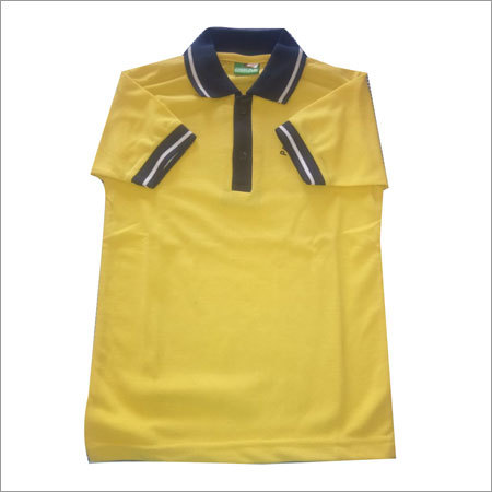 Yellow Color Polo School T-Shirt