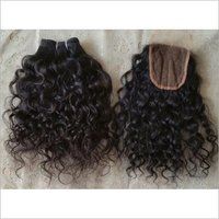 Natural Curly And Lace Closure 4x4 Swiss Transparent Lace