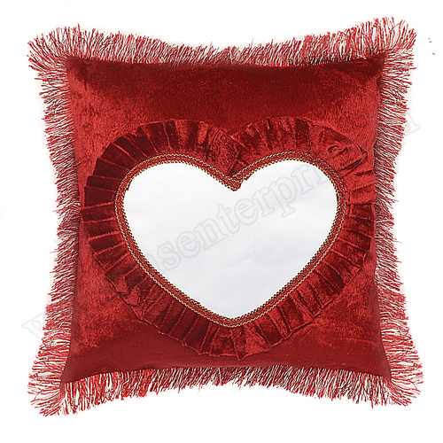 SUBLIMATION PILLOW - Satin Cover, Square Shape, Maroon Red | Ideal for Sublimation with Perfect Print Quality Using Paper and Ink