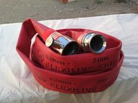 Flexiline Fire Hose - Nylon, 30 Meters Length, Red, 38mm To 70mm Size, 42 Kgf/cm² Pressure, 620g Weight | All Synthetic Yarn Jacket, 12-month Warranty, Round Shape