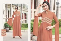 Georgette Embroidery Work Gown Stylish Kurti