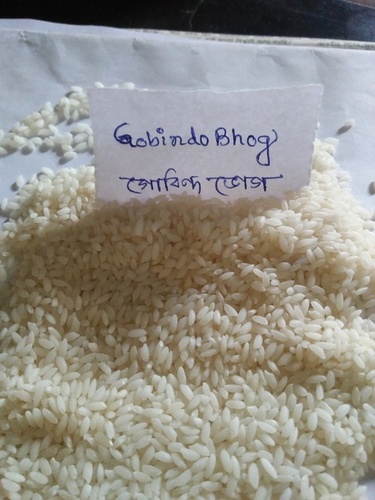 Gobindo Bhog Rice - Short Grain, White Color, 95% Purity | Appealing Aroma, Mouth-Watering Taste, 100% Stone Free, 24 Months Shelf Life