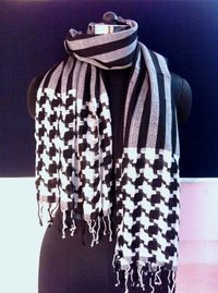 Black & White Dobby Scarf
