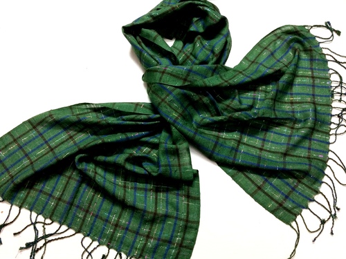 Green yarn dyed scarves Green yarn dyed scarves