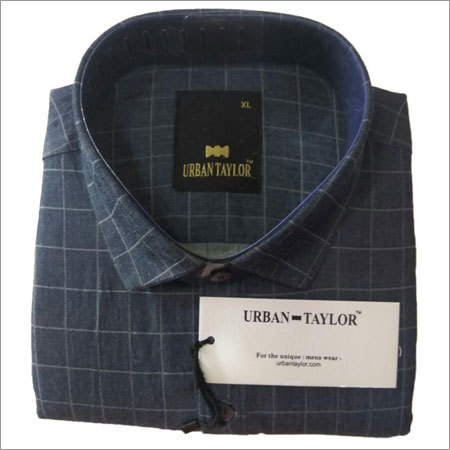 Men's Black Semi Casual Checks Shirt