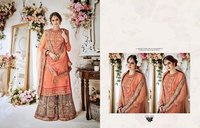 Designer Faux Georgette Sharara Suit - Heavy Embroidery, Zari & Glitter Work | Full Sleeves, Beaded Closure, Custom Sizes 36-42, Matching Embroidered Net Dupatta