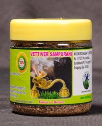 Vettiver Sambrani Powder - Aromatherapy Herbal Powder For Stress Relief, Antiseptic Properties, 2-year Shelf Life, Pure And Adulteration-free