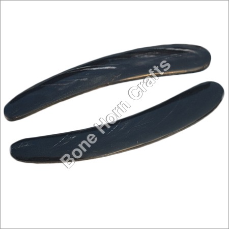 Water Buffalo Horn Black With White Steps Razor Handle