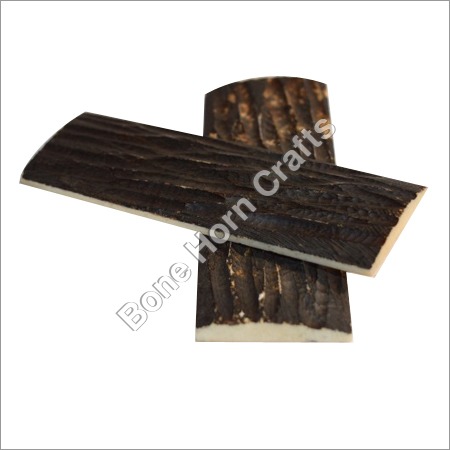 Dyed Stabilized Jigged Brown Color Bone Knife Handle