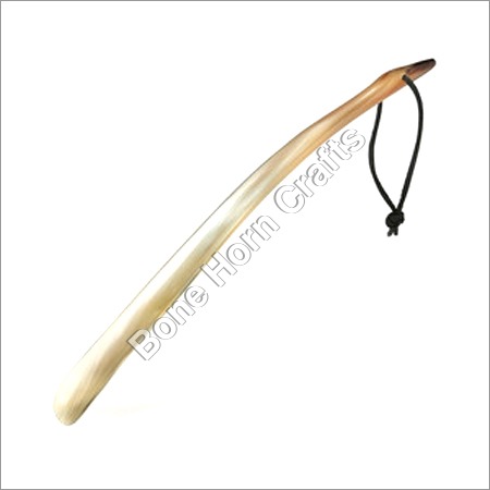 Bull Shoe Horn With Leather Tip Handle