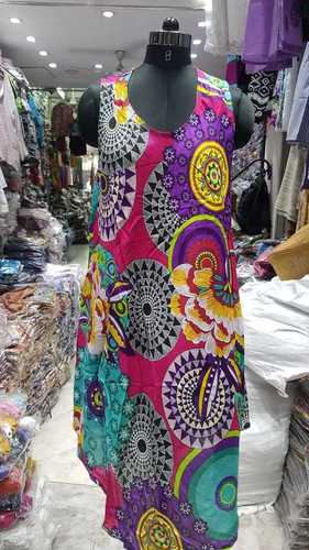 Ladies Print Umbrella Dress - Assorted Sizes L, M, XL, XXL, XXXL | Sleeveless, Breathable, Anti-Wrinkle, Washable, Non-Toxic, Cool Dry