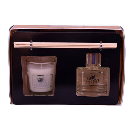 Reed Diffuser Candle Gift Set Sandalwood Vanilla
