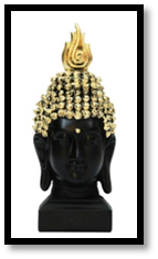 Black Buddha Head By INDIAN CULTURE HANDICRAFT