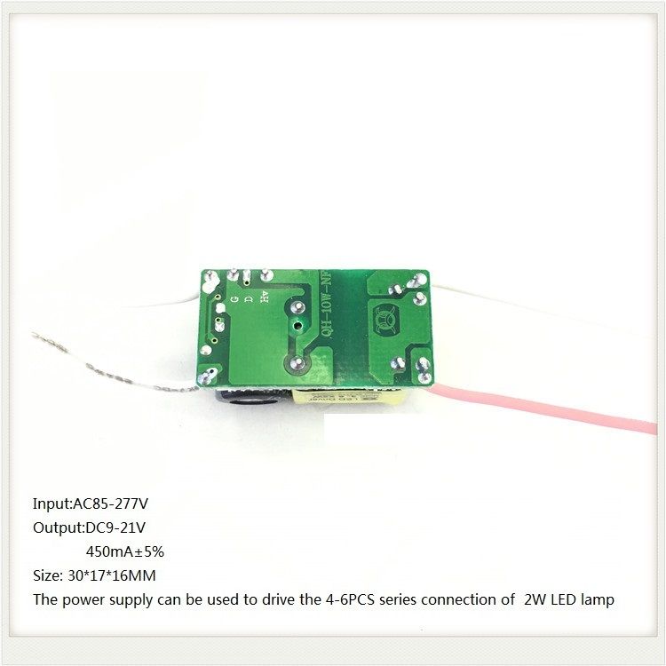 Built-in Led Driver Power Supply 3-6x2w Input Ac85-277v Output Dc12-20v/450ma5%