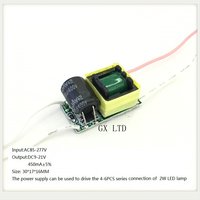 Built-in Led Driver Power Supply 3-6x2w Input Ac85-277v Output Dc12-20v/450ma5%