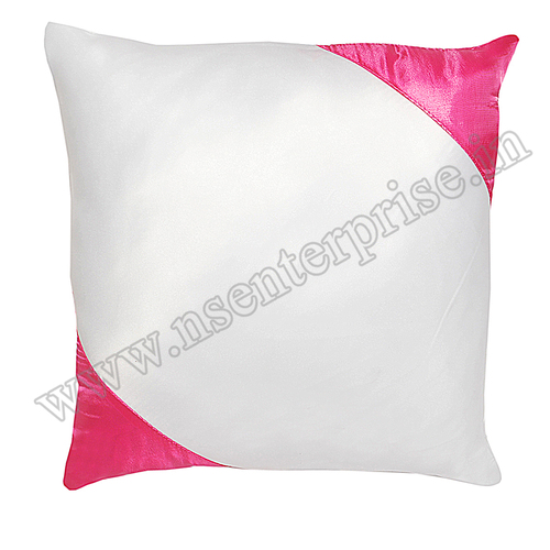Sublimation Cushion - Satin Cover, Square Shape, White and Pink Color | High-Quality Manufacturing with Sublimation Ink and Paper