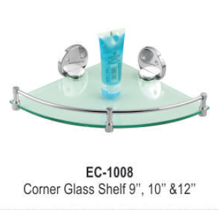 Stainless Steel Bathroom Corner Glass Shelf