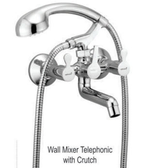 Stainless Steel Wall Mixer Non Telephonic With Crutch