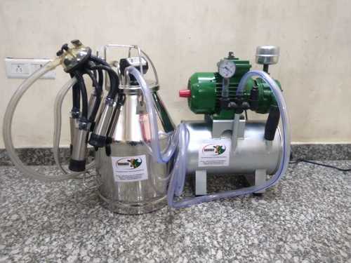 Silver Bucket Milking Machine