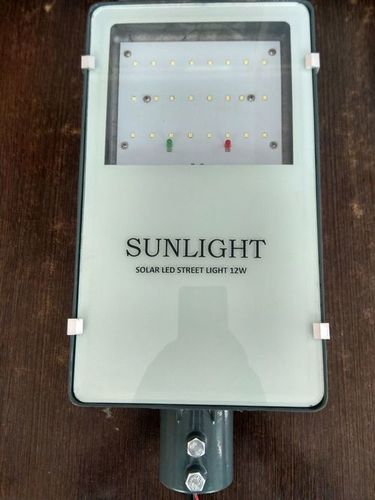 12 Watt Semi Integrated Solar Street Light - Color: Cool White / Grey Housing