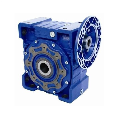 NMRV Worm Gearbox - Cast Iron Blue | Worm Gear Type 401 301 Ratio Foot Flange Mounting Vertical Horizontal Orientation Omicron Brand for Lifting Applications