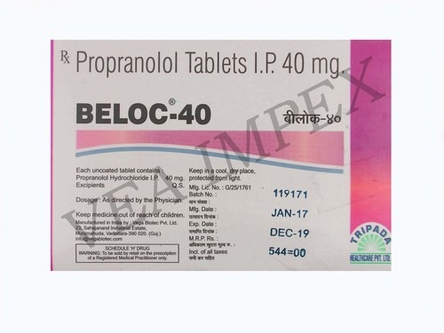 Beloc 40 Mg Tablet General Medicines