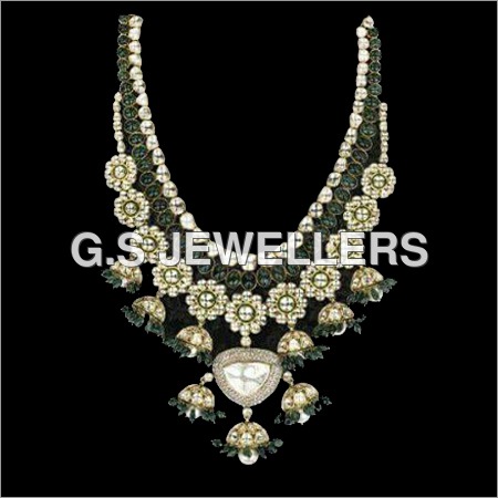 Kundan Polki Line Necklace