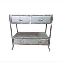 Polished Industrial Three Drawer Dresser