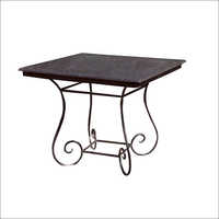 Polished Raw Iron Industrial Table