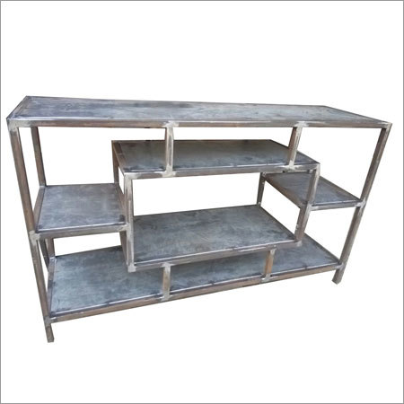 Silver Wrought Iron Multi Shelves Unit