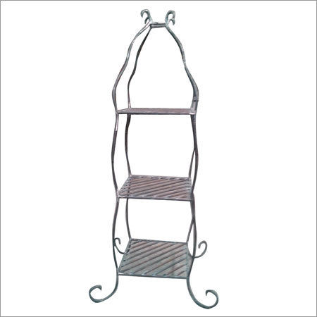 Silver Wrought Iron Book Shelves